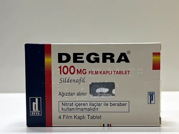 Deva Degra 100 mg kutusu beyaz zeminde